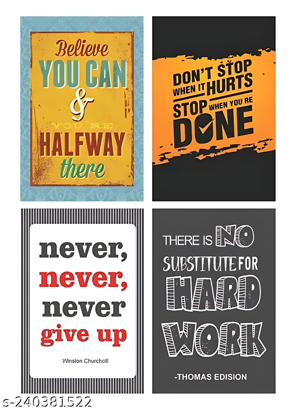 Pack of 10 Inspirational Motivational Wall Abstract Poster|| Motivational Wall Poster || A4 Size Best Poster Fine Art Print