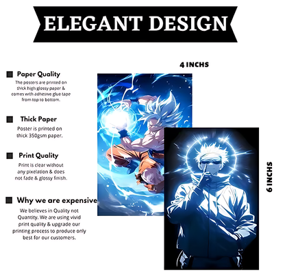 Otaku Wall Art: 40 Anime Mix Poster  Cards in HD
