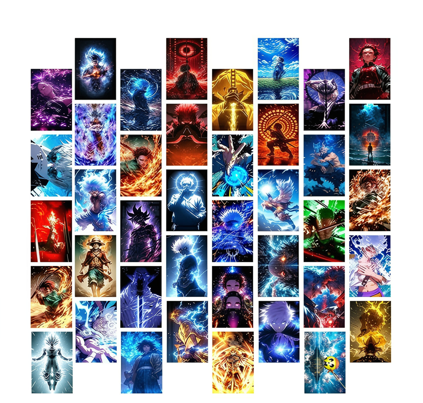 Otaku Wall Art: 40 Anime Mix Poster  Cards in HD