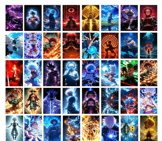 Otaku Wall Art: 40 Anime Mix Poster  Cards in HD