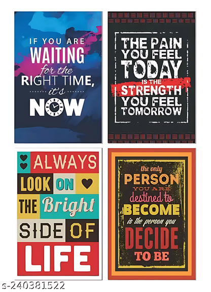 Pack of 10 Inspirational  Motivational Wall Abstract Poster||  Motivational Wall Poster || A4 Size  Best Poster Fine Art Print