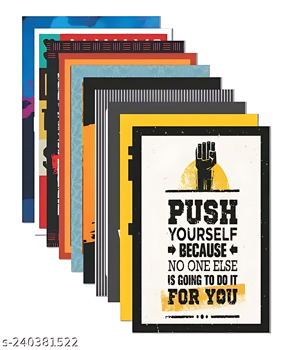Pack of 10 Inspirational  Motivational Wall Abstract Poster||  Motivational Wall Poster || A4 Size  Best Poster Fine Art Print