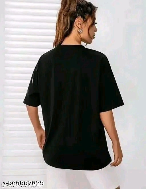 Oversized women tshirt black edition asthetic